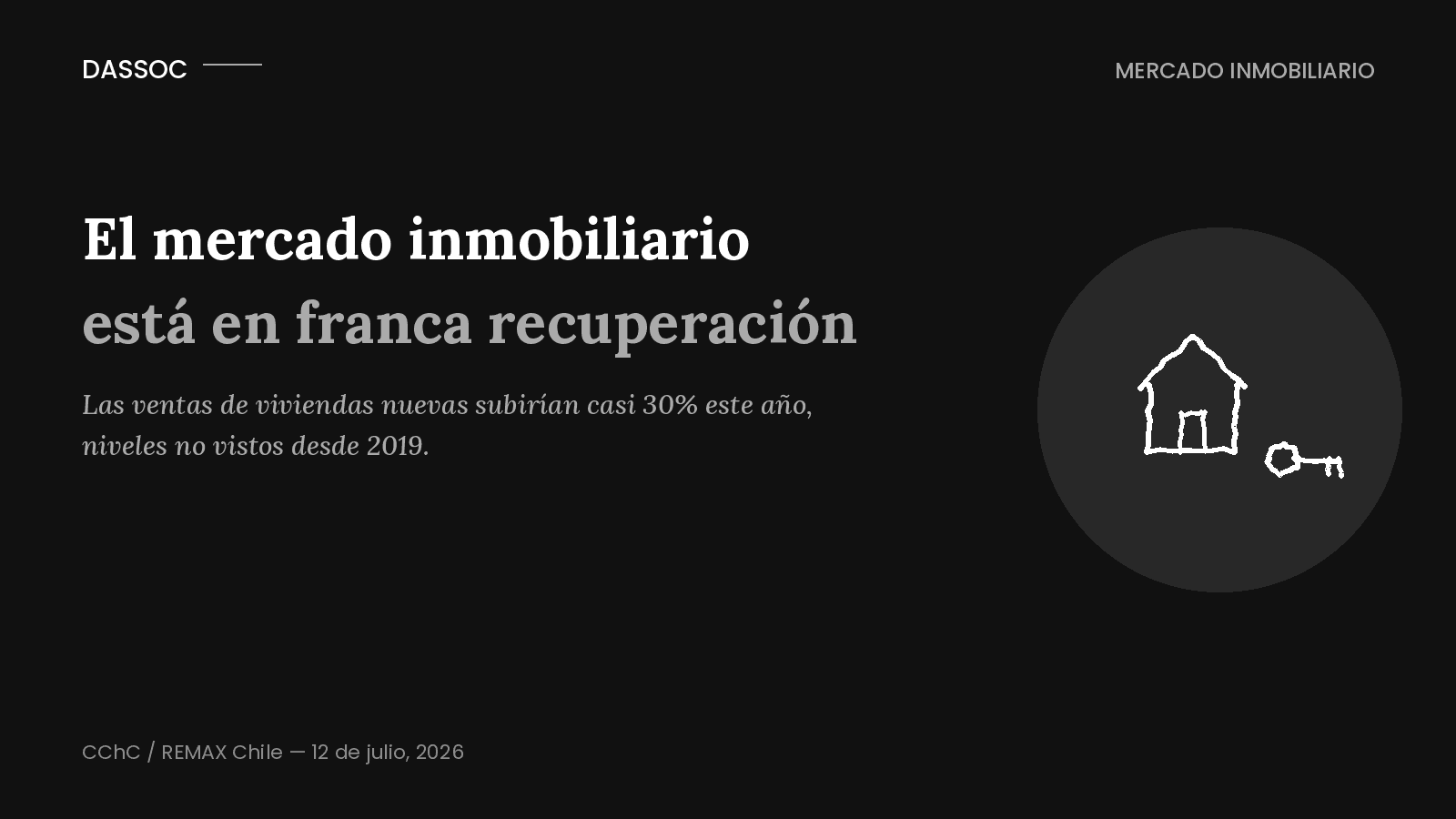El mercado inmobiliario chileno repunta: ventas subirían casi 30% en 2026